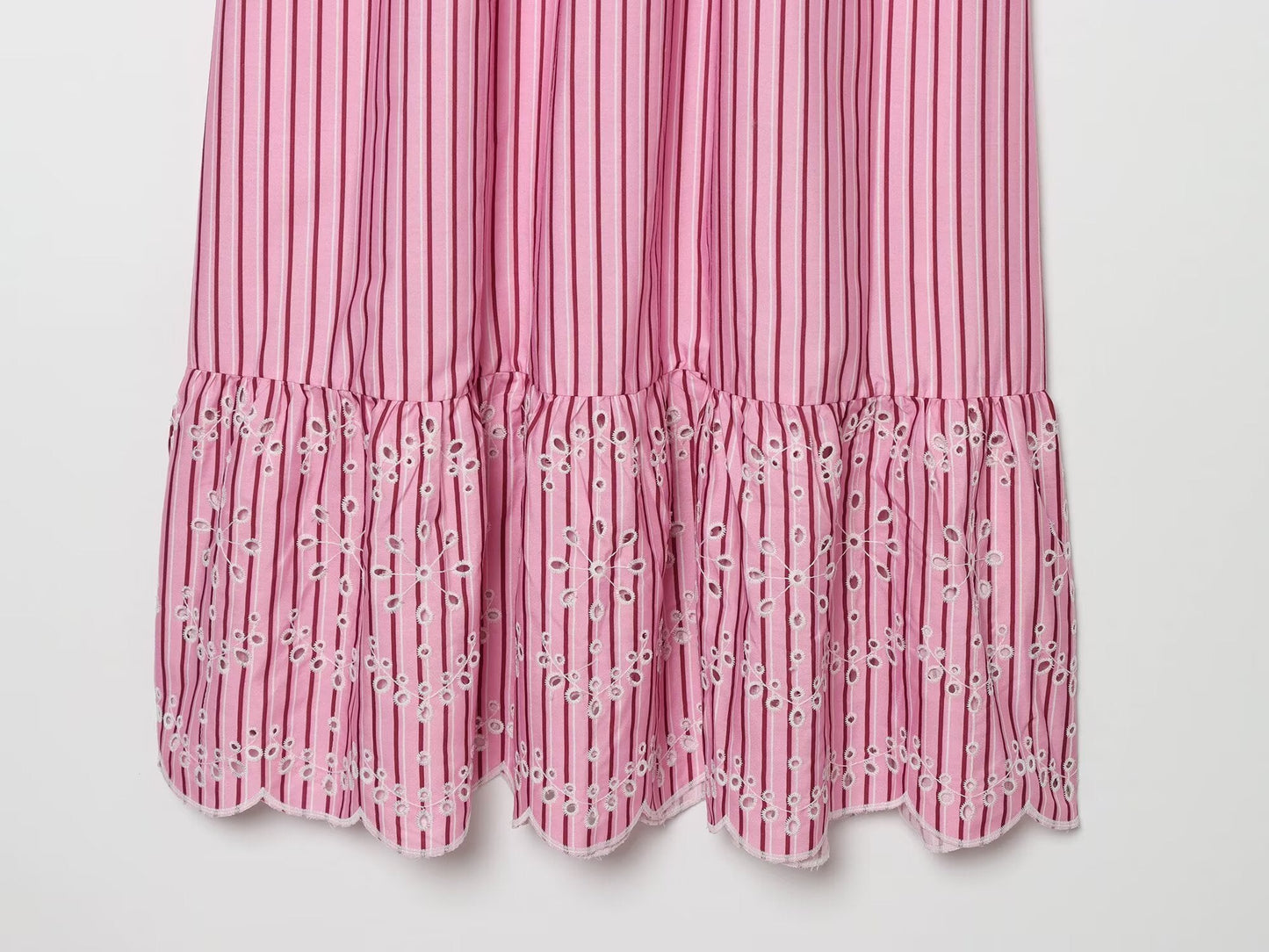 Women's bow wide shoulder strap striped dress