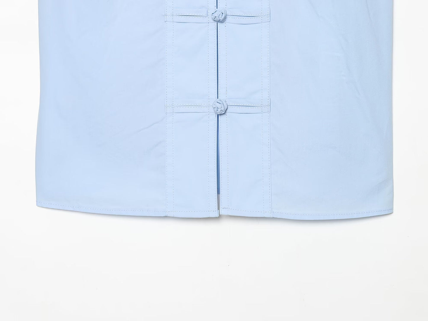 Women's rope knot decorative poplin shirt