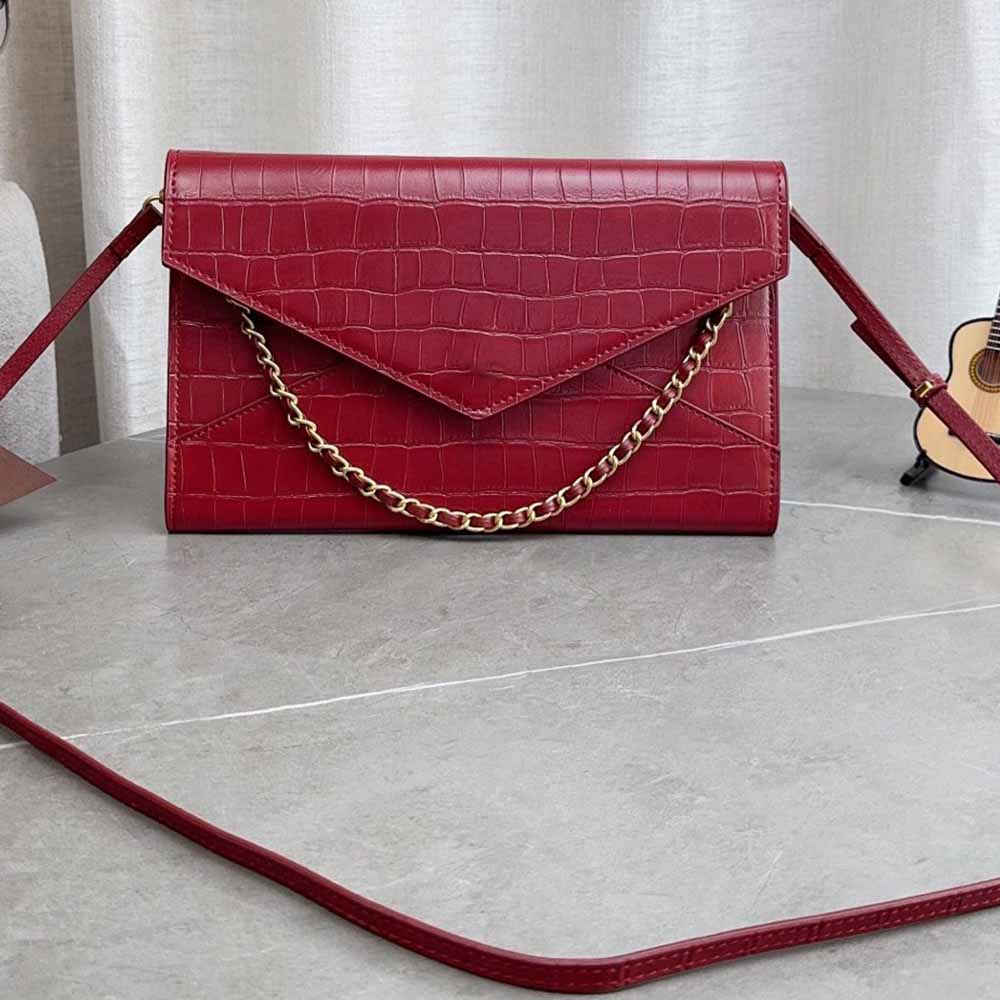 Women's new crocodile envelope bag shoulder crossbody bag