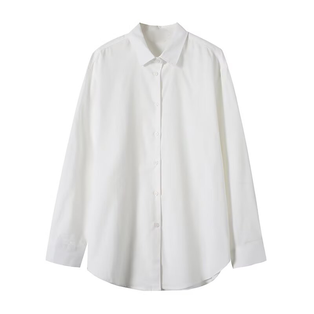 2026 Women's linen blend lapel long sleeved shirt