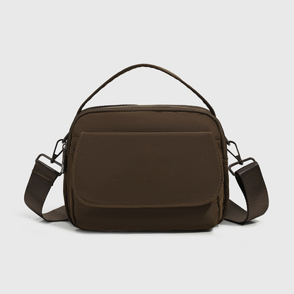 Women's new fashion Joker double zipper design messenger bag