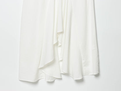Women's linen blend asymmetrical dress