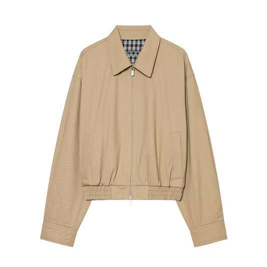 Women's Lapel zipper short Coat