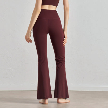 Women's New Leisure High Waist Hip Yoga Pants Outdoor Fitness Pants Skinny Sports Bell Bottoms.