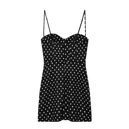 Women's slim backless suspender mini dress