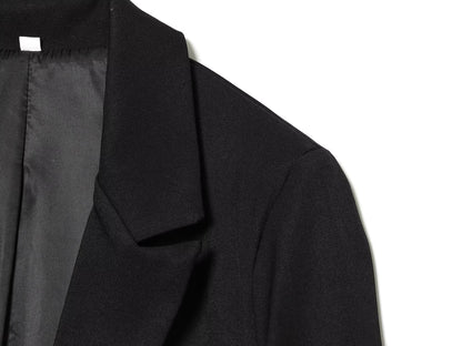 Women's asymmetrical hem Wool blend Blazer Coat