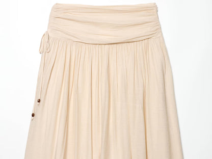 suit Women's 2 pieces bow decoration lantern sleeve top+Skirts