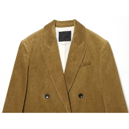 Women's loose double breasted lapel Blazer Coat