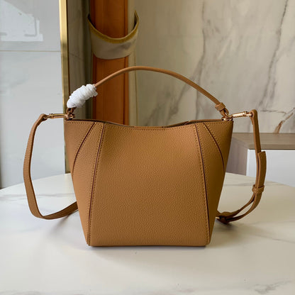 Women's New Fashion Joker Soft Lychee Leather Portable Shoulder Bag Messenger Bag