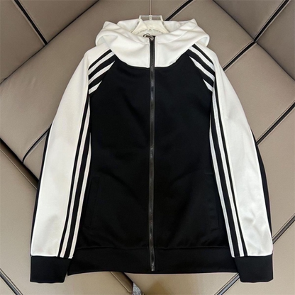 2026 women's new leisure sports hooded cardigan coat