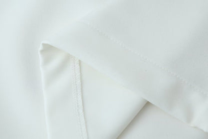 Women's new casual loose zipper pleated trousers