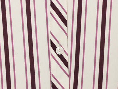 Women's adjustable long short sleeved striped shirt