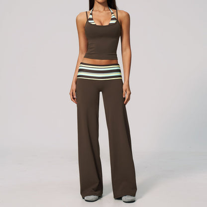 Women's new quick-drying yoga suit with sanding and turning over