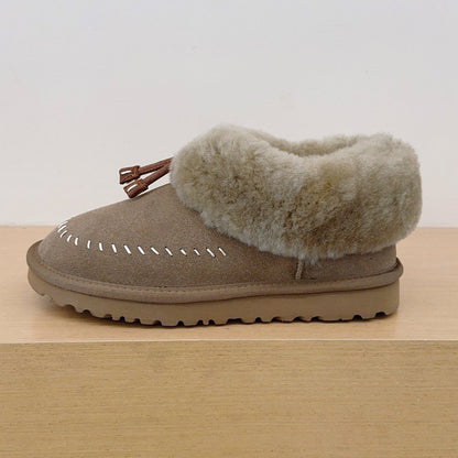 Women's new warm plush thin-soled short snow boots
