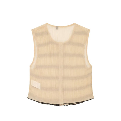 suit Women's 2 pieces contrasting stitching vest style top+Pants