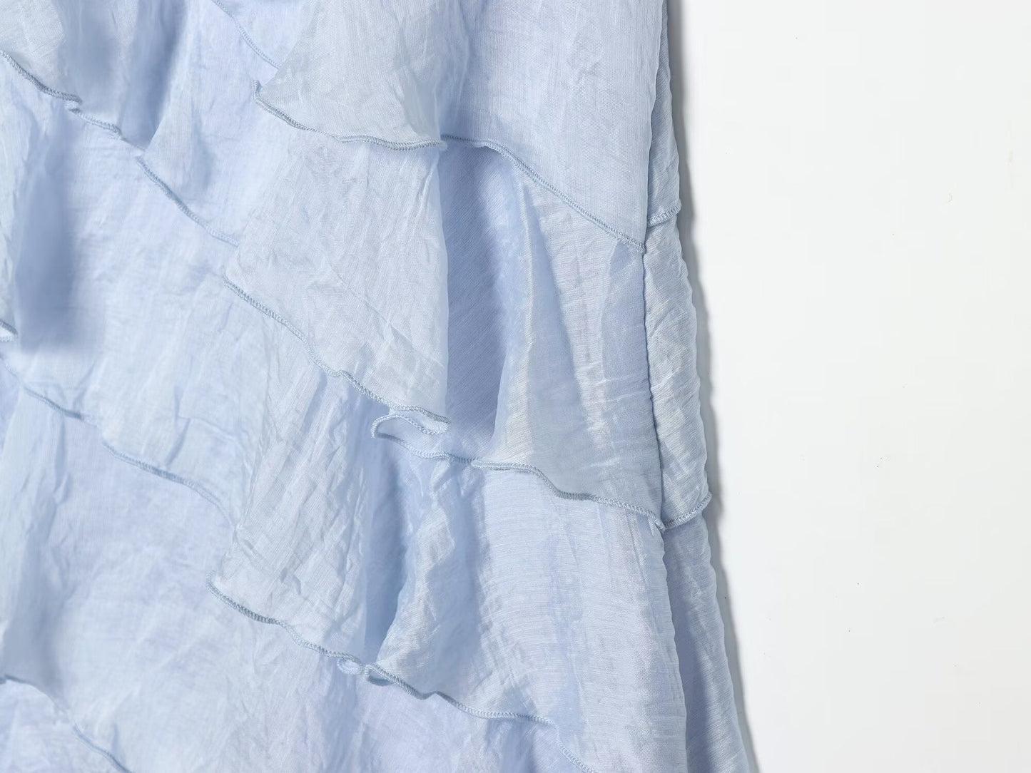 Women's layered decorative hanging neck mini dress