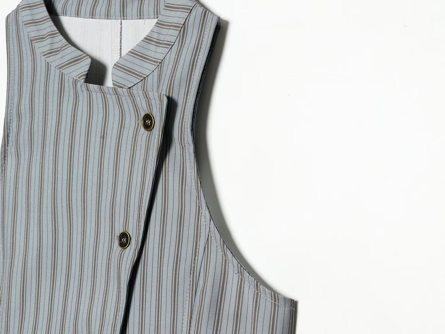 suit Women's 2 pieces sleeveless striped vest+Pants