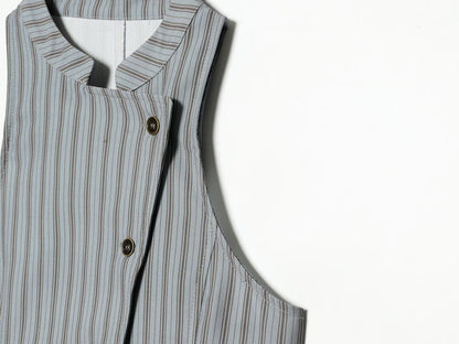 suit Women's 2 pieces sleeveless striped vest+Pants