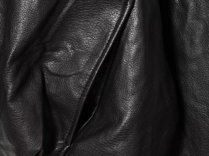 Women's bubble hem imitation leather oversized jacket