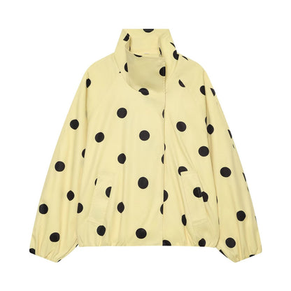 Women's polka dot pilot jacket Coat