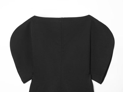 Women's Bubble Sleeve Asymmetric Top