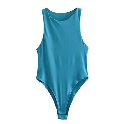 Women's tight halter neck bodysuit