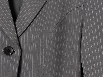 Women's with Belt striped lapel Blazer Coat