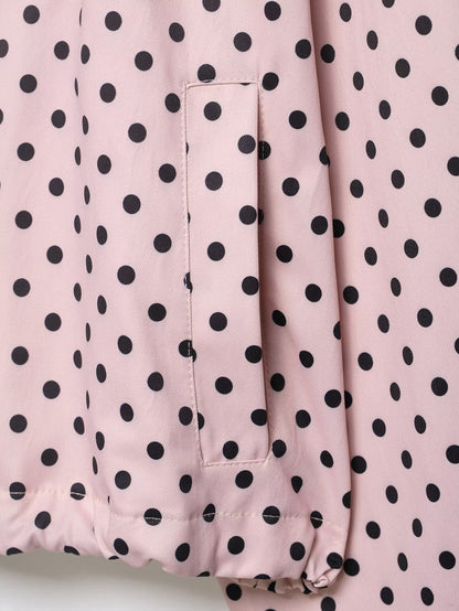 suit Women's 2 pieces polka dot chiffon Coat+shorts