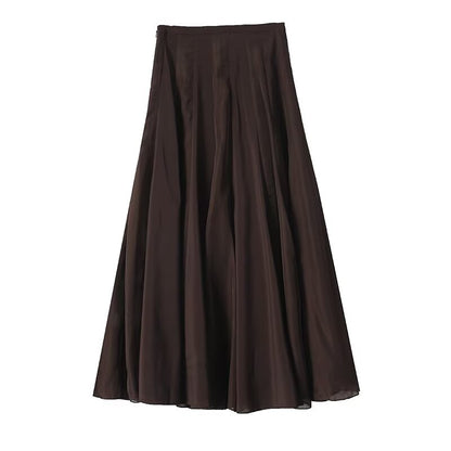 Women's patchwork pleated MIDI skirt