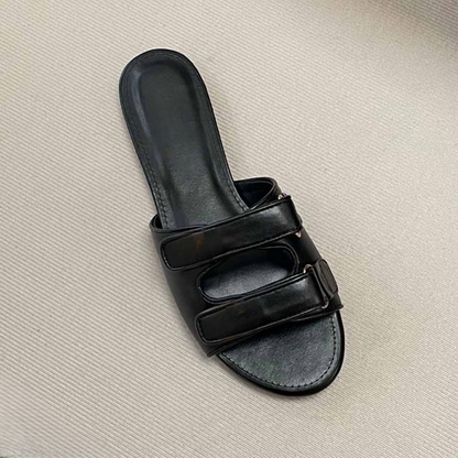 Women's new thin bottom rhinestone decorative slippers have a shoe box