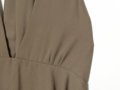 Women's layered decorative hanging neck mini dress