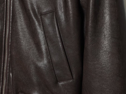 Women's short leather effect pilot jacket Coat