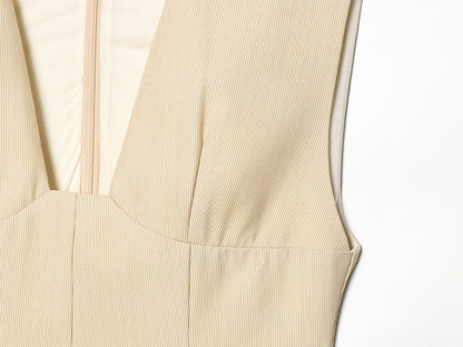 Women's striped V-neck mini dress