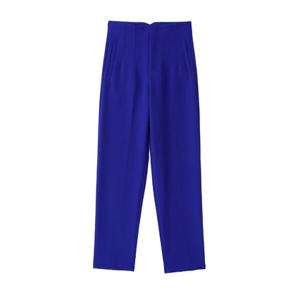 2026 Women's multi-color pleated high waisted pants