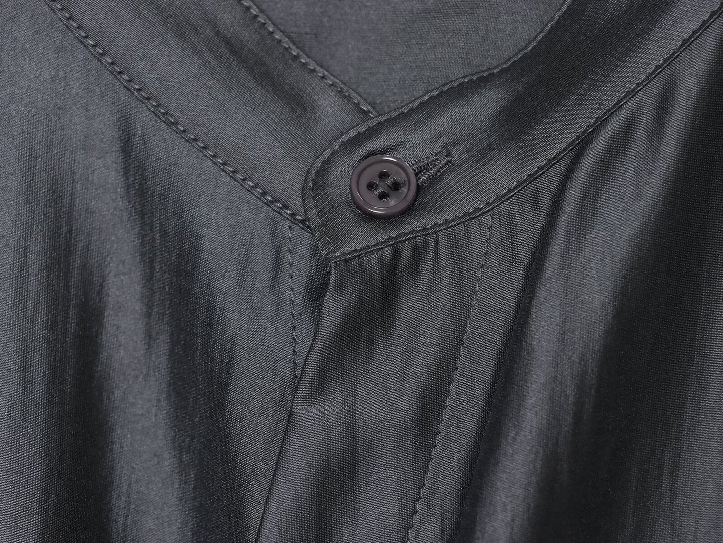 Women's lace up decorative casual draped shirt