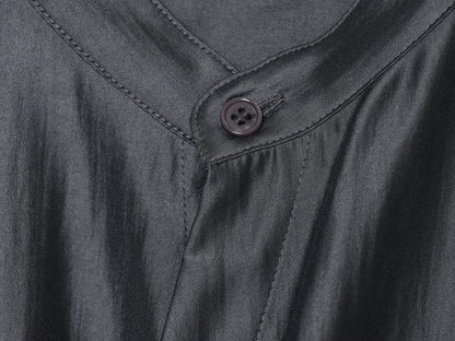 Women's lace up decorative casual draped shirt