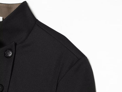 Women's breasted decorative high neck Blazer Coat