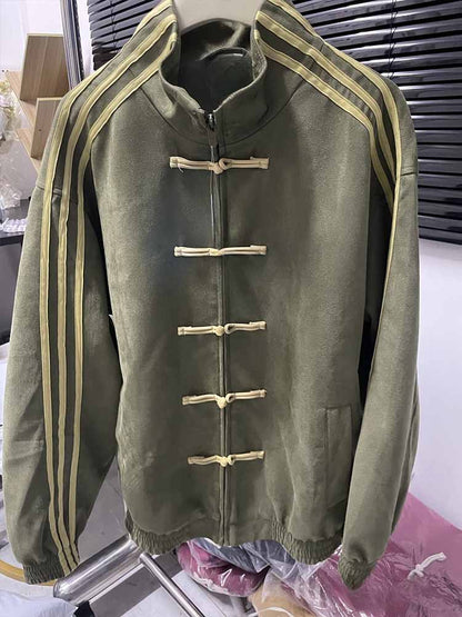2026 new fashion casual Chinese suede collar loose coat