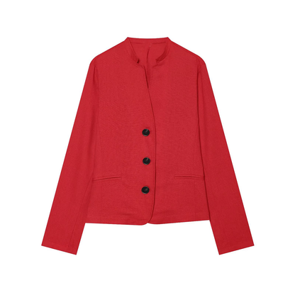 Women's casual linen blend Blazer Coat