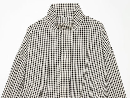 Women's checkered pilot jacket Coat