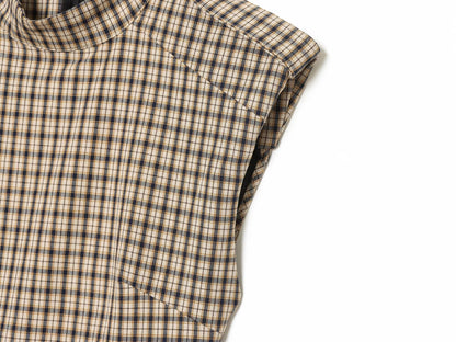 Women's slim plaid strap short jumpsuit