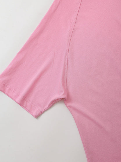 suit Women's 2 pieces double-sided fabric loose T-shirt+Jogging pants