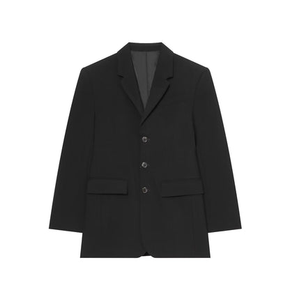 Women's black slim single breasted Blazer Coat
