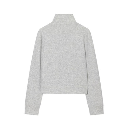 Women's short standing collar hoodie style Coat