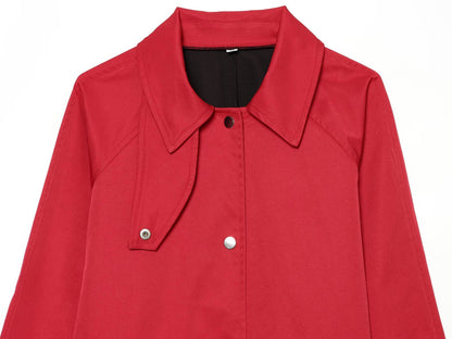 Women's loose long style windbreaker Coat