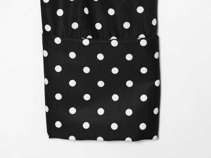 suit Women's 2 pieces With Belt polka dot shirt style Coat+Pants