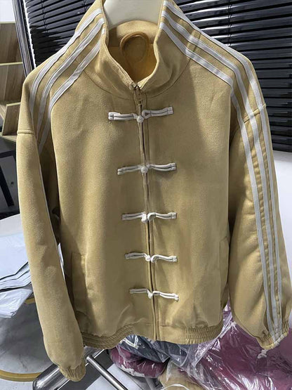2026 new fashion casual Chinese suede collar loose coat