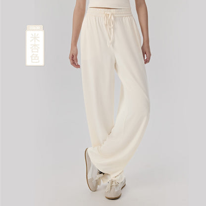 Women's 2026 new ice sunscreen sweatpants thin drape straight pants