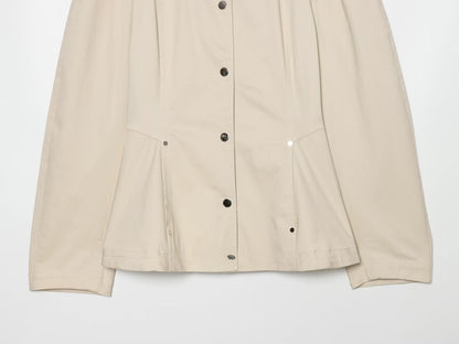 Women's contrasting collar Short skirt style hem jacket Coat