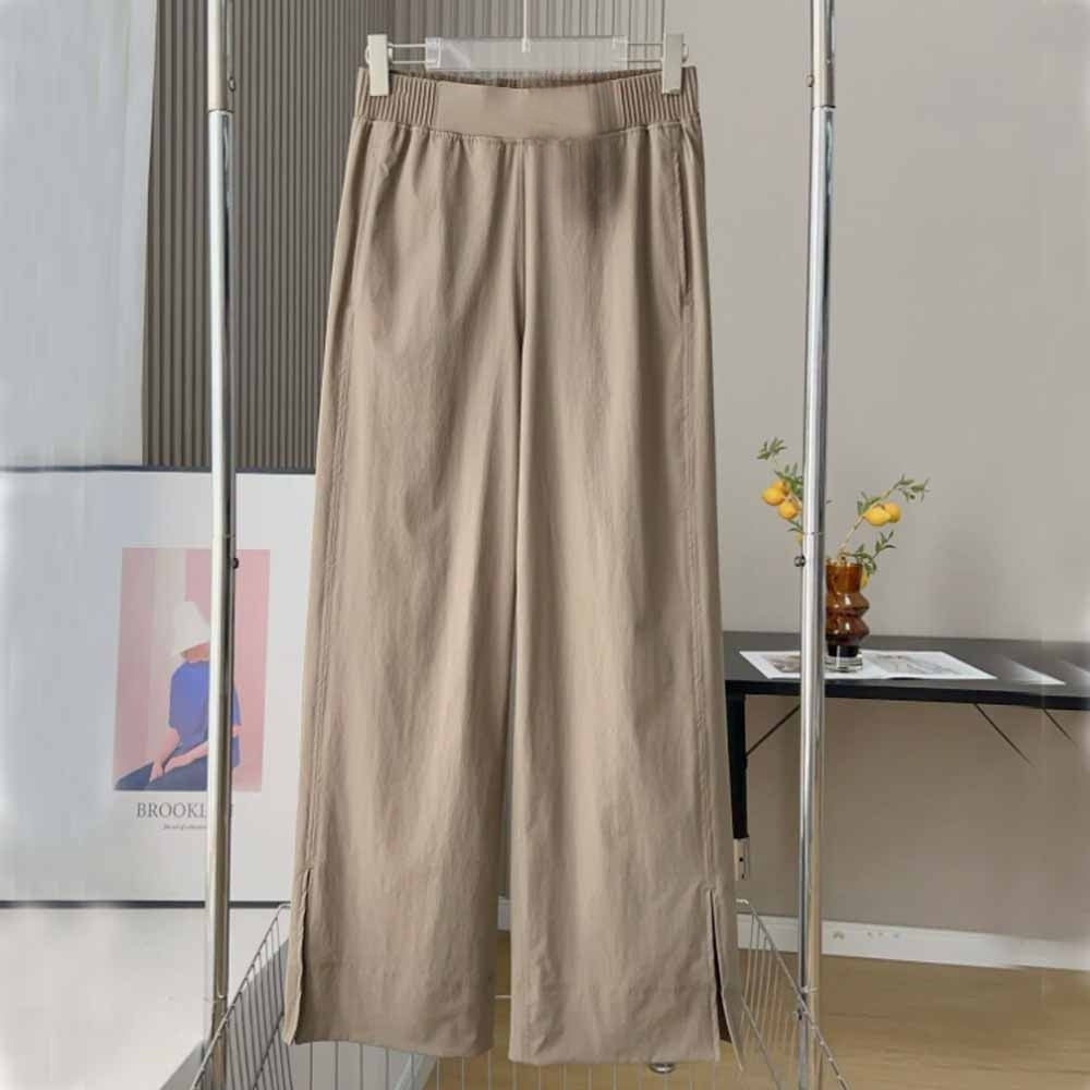 LU women's new wide-leg pants with open trousers and quick-drying pants